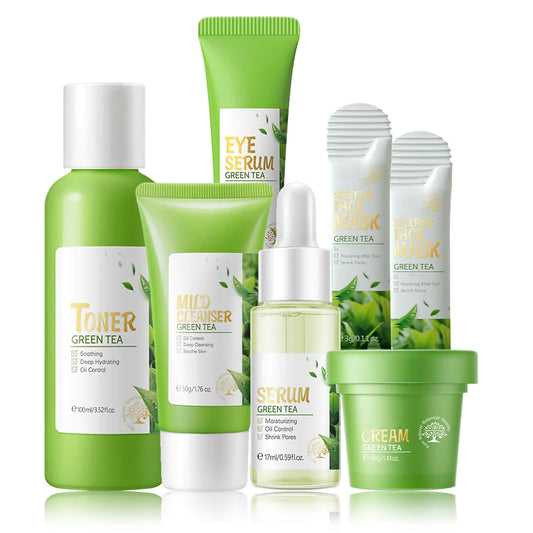 Green Tea 7-Piece Beauty Routine Set